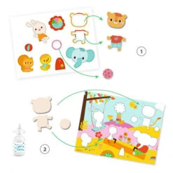 Djeco Knutselpakket Collages Mijn Dag +18M -Little Dutch || Djeco Verkoopwinkel djeco djeco knutselpakket collages mijn dag 18m 2