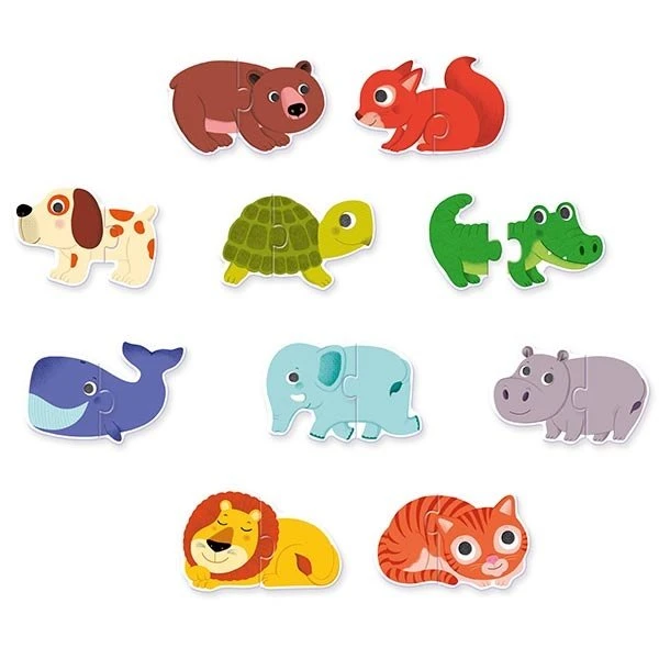 Djeco Puzzel Duo Dieren 10x 2st 4 Djeco Puzzel Duo Dieren 10x 2st - Afbeelding 2