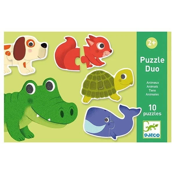 Djeco Puzzel Duo Dieren 10x 2st 3 Djeco Puzzel Duo Dieren 10x 2st