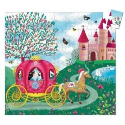 Prachtige Prinsessen Legpuzzel Silhouet - De Koets Van Elise - Djeco -Little Dutch || Djeco Verkoopwinkel djeco prachtige prinsessen legpuzzel silhouet de k 1
