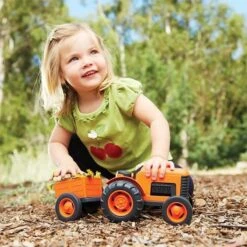 Green Toys Tractor Oranje -Little Dutch || Djeco Verkoopwinkel green toys green toys tractor oranje 3