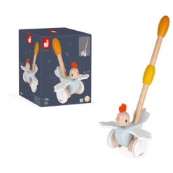Janod Duwstok Kip -Little Dutch || Djeco Verkoopwinkel janod speelgoed janod duwstok kip 2