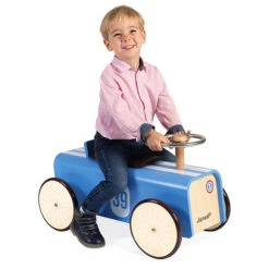 Janod Loopauto Blauw -Little Dutch || Djeco Verkoopwinkel janod speelgoed janod loopauto blauw 2