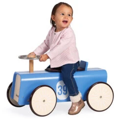 Janod Loopauto Blauw -Little Dutch || Djeco Verkoopwinkel janod speelgoed janod loopauto blauw 3