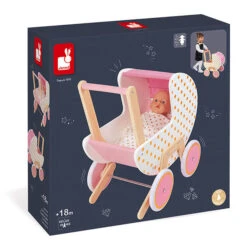 Janod Poppenwagen Candy Chic -Little Dutch || Djeco Verkoopwinkel janod speelgoed janod poppenwagen candy chic 5