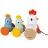 Janod Trekdier Kip En Kuikens -Little Dutch || Djeco Verkoopwinkel janod speelgoed janod trekdier kip en kuikens