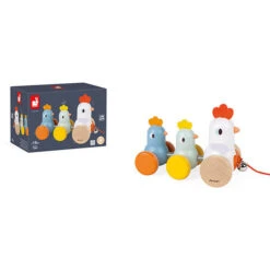 Janod Trekdier Kip En Kuikens 9 Janod Trekdier Kip En Kuikens -Little Dutch || Djeco Verkoopwinkel janod speelgoed janod trekdier kip en kuikens 2
