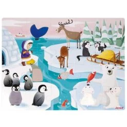 Voelpuzzel - Het Leven Op Het Ijs - Janod 20st +3jr -Little Dutch || Djeco Verkoopwinkel janod speelgoed voelpuzzel het leven op het ijs ja 3
