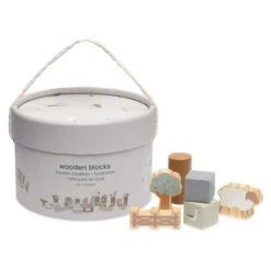 Jollein Houten Blokken Set Farm -Little Dutch || Djeco Verkoopwinkel jollein jollein houten blokken set farm 4