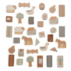 Jollein Houten Blokken Set Farm -Little Dutch || Djeco Verkoopwinkel jollein jollein houten blokken set farm 5