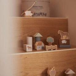 Jollein Houten Blokken Set Farm -Little Dutch || Djeco Verkoopwinkel jollein jollein houten blokken set farm 6