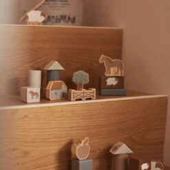 Jollein Houten Blokken Set Farm -Little Dutch || Djeco Verkoopwinkel jollein jollein houten blokken set farm 8