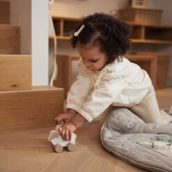 Jollein Houten Speelgoedauto Farm - Lamb -Little Dutch || Djeco Verkoopwinkel jollein jollein houten speelgoedauto farm lamb 5