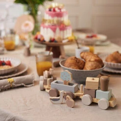 Jollein Houten Speelgoedtrein Farm -Little Dutch || Djeco Verkoopwinkel jollein jollein houten speelgoedtrein farm 3