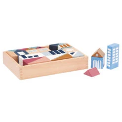 Kid's Concept Houten Blokken - City Aiden - Kids Concept +12M -Little Dutch || Djeco Verkoopwinkel kids concept houten blokken city aiden kids concep 3