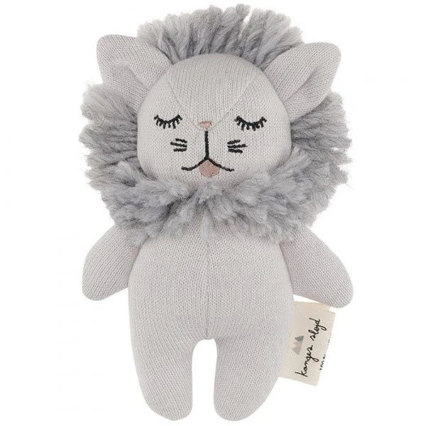Rammelaar Mini Lion Grey - Konges Slojd 3 Rammelaar Mini Lion Grey - Konges Slojd