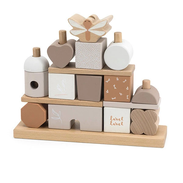 Label Label Stapelblokken Huis Nougat 3 Label Label Stapelblokken Huis Nougat