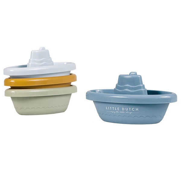 Little Dutch Badspeelgoed Stapelbare Badbootjes Blue 3 Little Dutch Badspeelgoed Stapelbare Badbootjes Blue