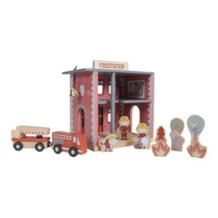 Little Dutch Houten Speelset - Brandweerkazerne -Little Dutch || Djeco Verkoopwinkel little dutch little dutch houten speelset brandwee 5