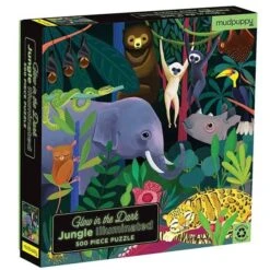 Mudpuppy Glow-In-the-Dark Puzzel Jungle 500st