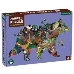 Mudpuppy Silhouet Puzzel Woodland Forest 300st