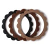 Mushie Flower Bijtring Armband Black -Little Dutch || Djeco Verkoopwinkel mushie mushie flower bijtring armband black