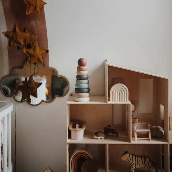 Mushie Stapeltoren - Ringtoren Rustic 4 Mushie Stapeltoren - Ringtoren Rustic - Afbeelding 2