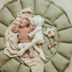 Play And Go Speelmat Bloom Meadow Green Organic -Little Dutch || Djeco Verkoopwinkel play and go play and go speelmat bloom meadow gree 2