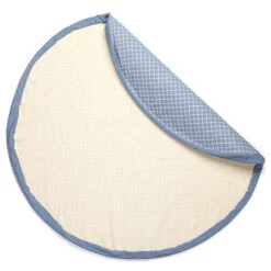Play And Go Speelmat En Opbergzak Organic Grid Blue -Little Dutch || Djeco Verkoopwinkel play and go play and go speelmat en opbergzak orga 8