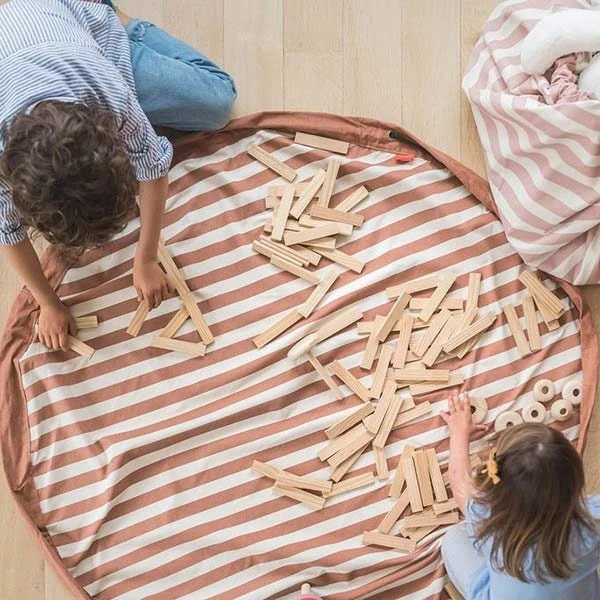 Play And Go Speelmat En Opbergzak Stripes Brown 4 Play And Go Speelmat En Opbergzak Stripes Brown - Afbeelding 2