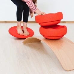 Stapelstein Balanceer Set Rood -Little Dutch || Djeco Verkoopwinkel stapelstein stapelstein balanceer set rood 2