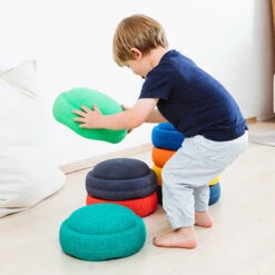 Stapelstein Balanceerbord Schemerblauw -Little Dutch || Djeco Verkoopwinkel stapelstein stapelstein balanceerbord schemerblauw 4