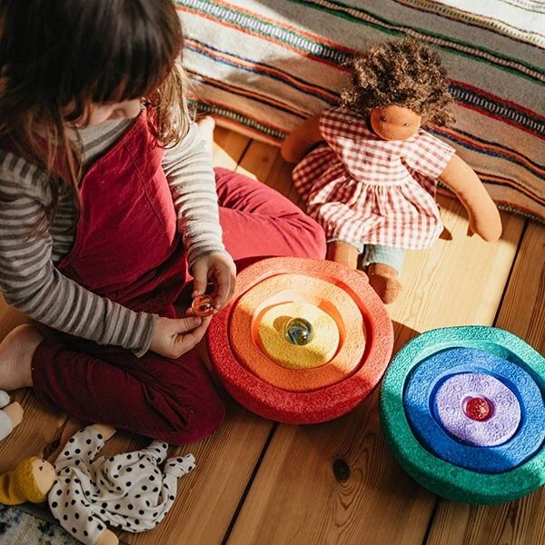 Stapelstein Inside Rainbow Classic Set Van 6 5 Stapelstein Inside Rainbow Classic Set Van 6 - Afbeelding 3