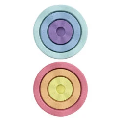 Stapelstein Inside Rainbow Pastel Set Van 6 -Little Dutch || Djeco Verkoopwinkel stapelstein stapelstein inside rainbow pastel set 2