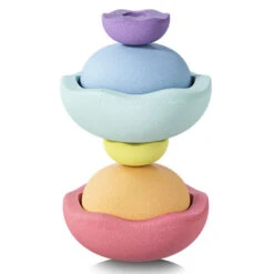 Stapelstein Inside Rainbow Pastel Set Van 6 -Little Dutch || Djeco Verkoopwinkel stapelstein stapelstein inside rainbow pastel set 4