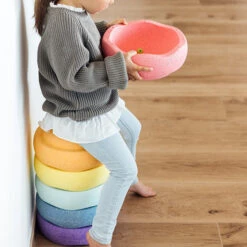 Stapelstein Pastel Rainbow Stapelstenen 6 Stuks -Little Dutch || Djeco Verkoopwinkel stapelstein stapelstein pastel rainbow stapelstene 2