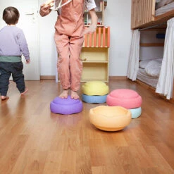 Stapelstein Pastel Rainbow Stapelstenen 6 Stuks -Little Dutch || Djeco Verkoopwinkel stapelstein stapelstein pastel rainbow stapelstene 3