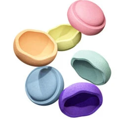 Stapelstein Pastel Rainbow Stapelstenen 6 Stuks -Little Dutch || Djeco Verkoopwinkel stapelstein stapelstein pastel rainbow stapelstene 5