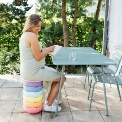 Stapelstein Rainbow Pastel Stapelstenen 6 Stuks + CONFETTI Balanceerbord 9 Stapelstein Rainbow Pastel Stapelstenen 6 Stuks + CONFETTI Balanceerbord -Little Dutch || Djeco Verkoopwinkel stapelstein stapelstein rainbow pastel stapelstene 2