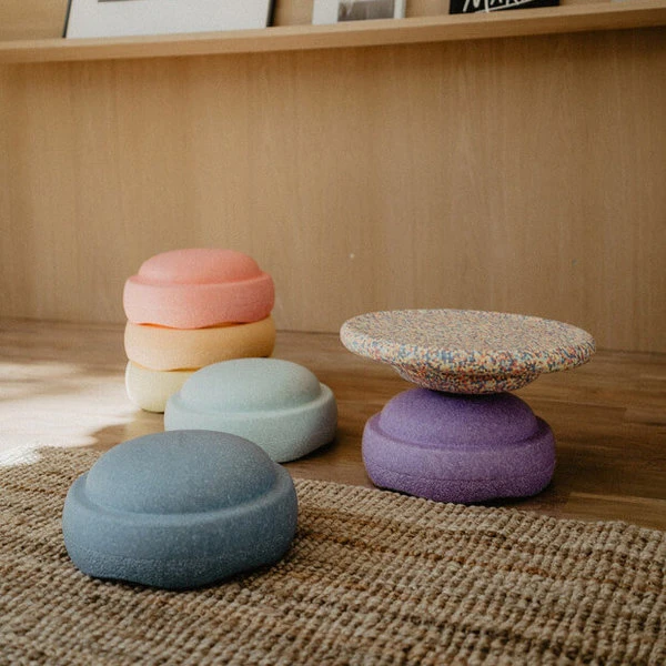 Stapelstein Rainbow Pastel Stapelstenen 6 Stuks + CONFETTI Balanceerbord 6 Stapelstein Rainbow Pastel Stapelstenen 6 Stuks + CONFETTI Balanceerbord - Afbeelding 4
